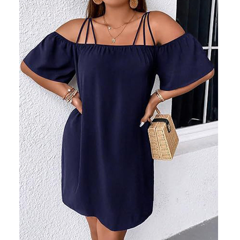 🔥HEISSER VERKAUF 49% RABATT!👗 Elegantes, einfarbiges Minikleid für Damen