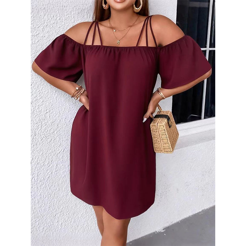 🔥HEISSER VERKAUF 49% RABATT!👗 Elegantes, einfarbiges Minikleid für Damen