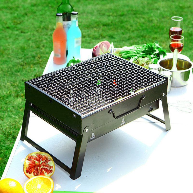 Gluschwein - 🍖 SPARE 50% 🏕️ Faltbarer tragbarer Grill mit Schublade & Ständer – Kompakt, stabil & perfekt für Camping, Garten & Balkon ✨