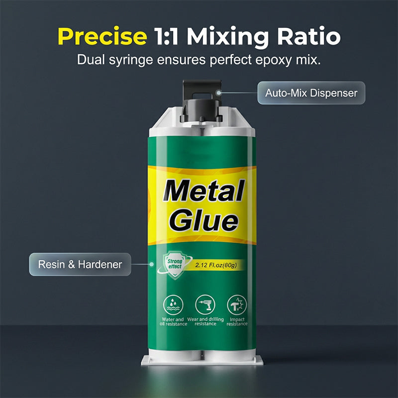 Gluschwein - 🔧💥 2+1 GRATIS 🔥 Hochfester AB-Metallreparaturkleber – extreme Haftkraft für dauerhafte Reparaturen ✨