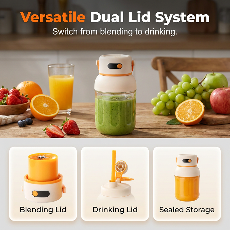 ✨🔥 NUR FÜR KURZE ZEIT: -50% 💥 Tragbarer elektrischer Mixer 🍓 USB-aufladbar, BPA-frei & perfekt für Shakes, Säfte & Cocktails 🍹