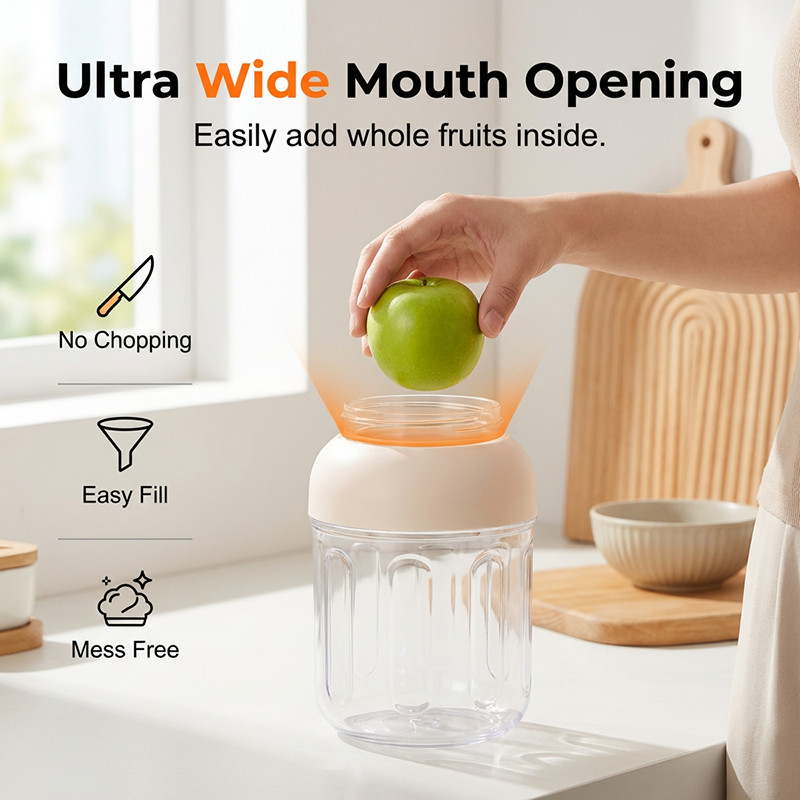 ✨🔥 NUR FÜR KURZE ZEIT: -50% 💥 Tragbarer elektrischer Mixer 🍓 USB-aufladbar, BPA-frei & perfekt für Shakes, Säfte & Cocktails 🍹