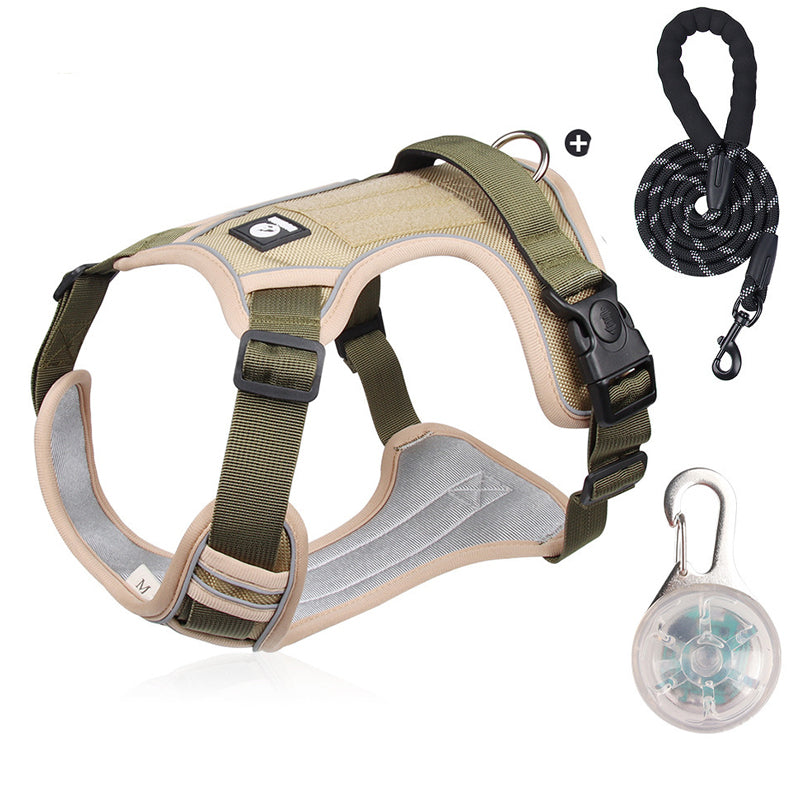 📢📢40 % RABATT !! ⏰Hundegeschirr ohne Zugkraft mit Leine und Halsband mit LED