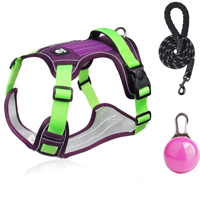 📢📢40 % RABATT !! ⏰Hundegeschirr ohne Zugkraft mit Leine und Halsband mit LED