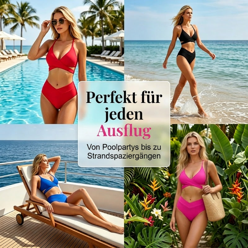 Gluschwein - 🏄‍♀️Neues Modell 2026-Bestseller-👙Sexy zweiteiliges Damen-Bikini-Set mit Schnürung