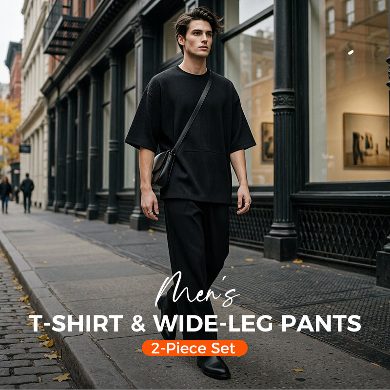 Herren 2-teiliges Set – T-Shirt & weite Hose 👕👖 stylisch, bequem & modern ✨