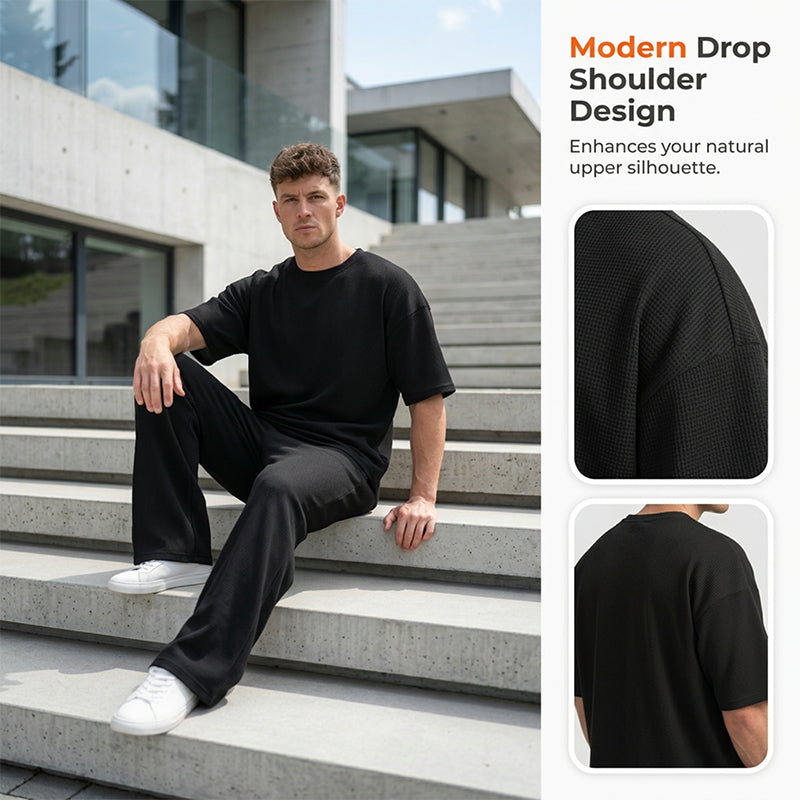 Herren 2-teiliges Set – T-Shirt & weite Hose 👕👖 stylisch, bequem & modern ✨