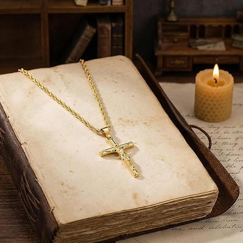 ✨💎Kreuzanhänger-Halskette für Damen und Herren💞