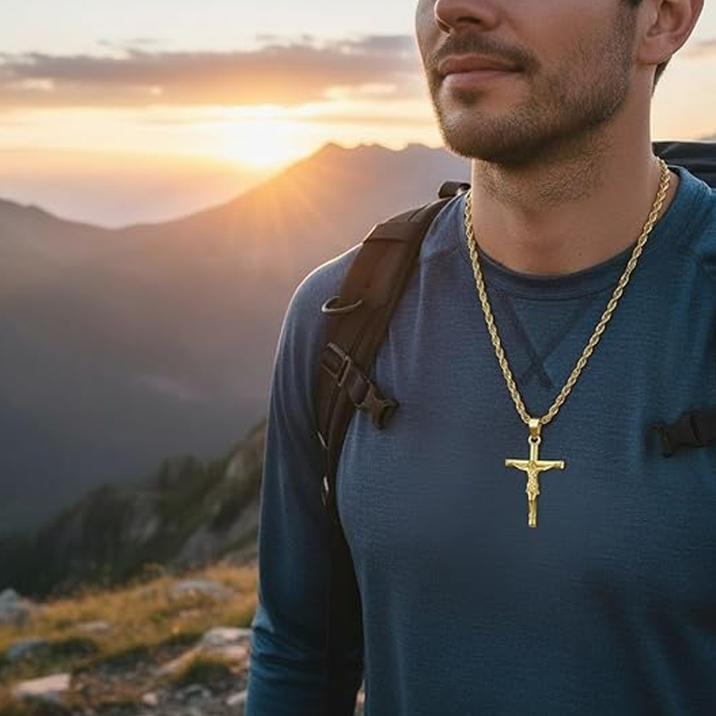 ✨💎Kreuzanhänger-Halskette für Damen und Herren💞