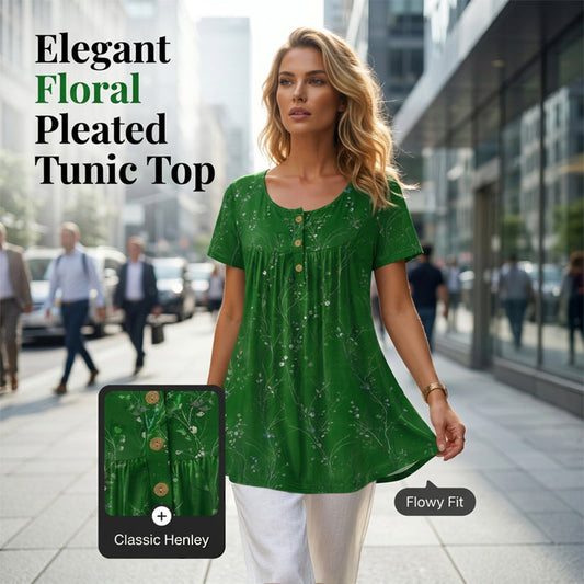 Gluschwein - ✨🌸Blumen-Top mit Plisseefalten – locker, bequem & elegant