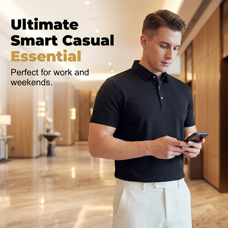 Gluschwein - Einfarbiges Business-Casual-Hemd mit kurzen Ärmeln für Herren