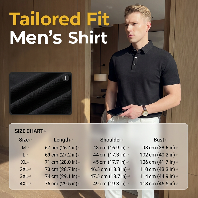 Gluschwein - Einfarbiges Business-Casual-Hemd mit kurzen Ärmeln für Herren