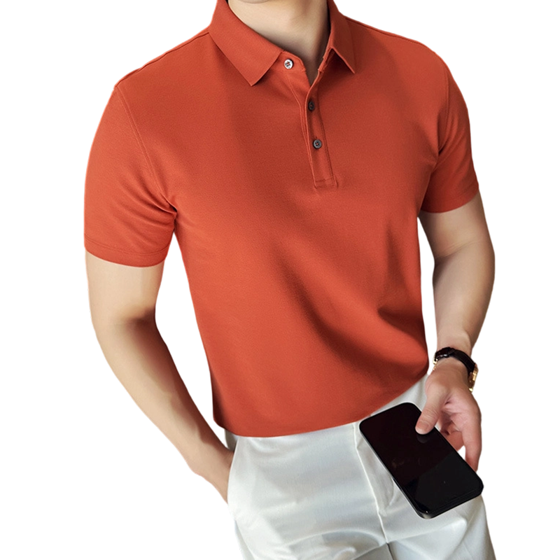Gluschwein - Einfarbiges Business-Casual-Hemd mit kurzen Ärmeln für Herren