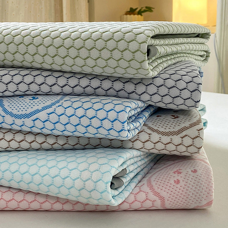 Cooles, atmungsaktives 3-teiliges Bettwäscheset mit niedlichem Bären-Jacquardmuster