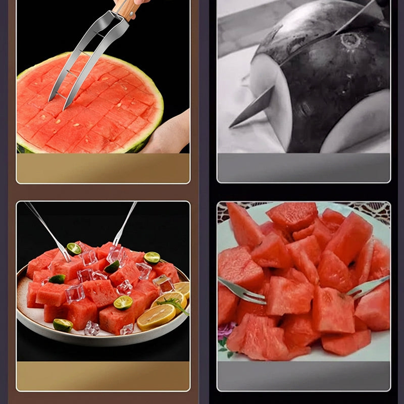 Quick-Cut Wassermelonen-Würfelschneider aus Edelstahl