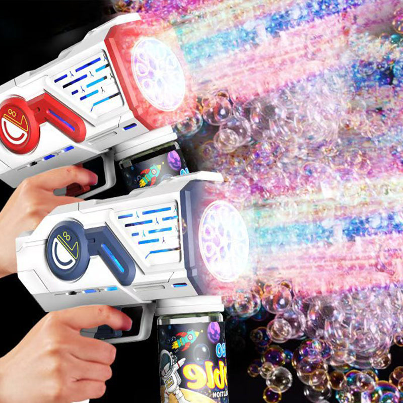 Elektrische Astronauten-Seifenblasenpistole mit LED-Beleuchtung