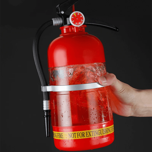 Gluschwein - 🧯 Feuerlöscher-Bierspender 2L ✨ Einzigartiges Design, Lebensmittelechtes Acryl, Handdruck-System, Ideal für Party & Bar