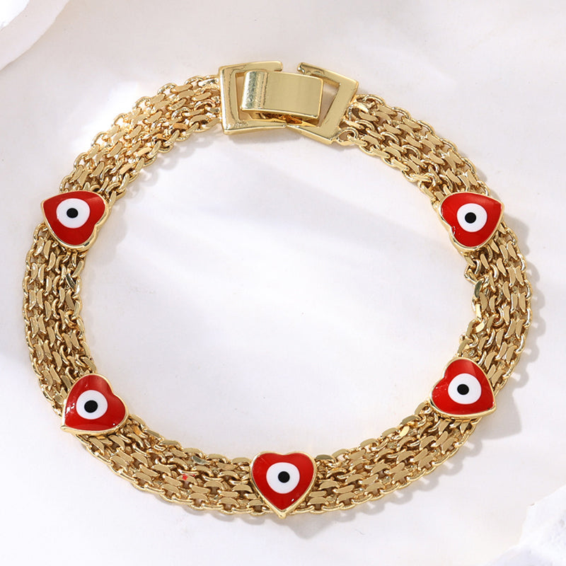 ✨Perfektes Geschenk💕Armband im Bohème-Stil mit Anhängern vom bösen Blick und Elefanten