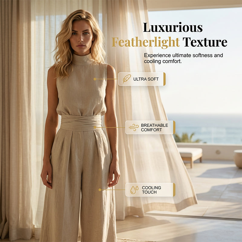 💥 NEU EINGETROFFEN: -50% 🔥 Damen 2-Teiler Set (Top & Wide-Leg Hose) – modern, elegant & fließend ✨