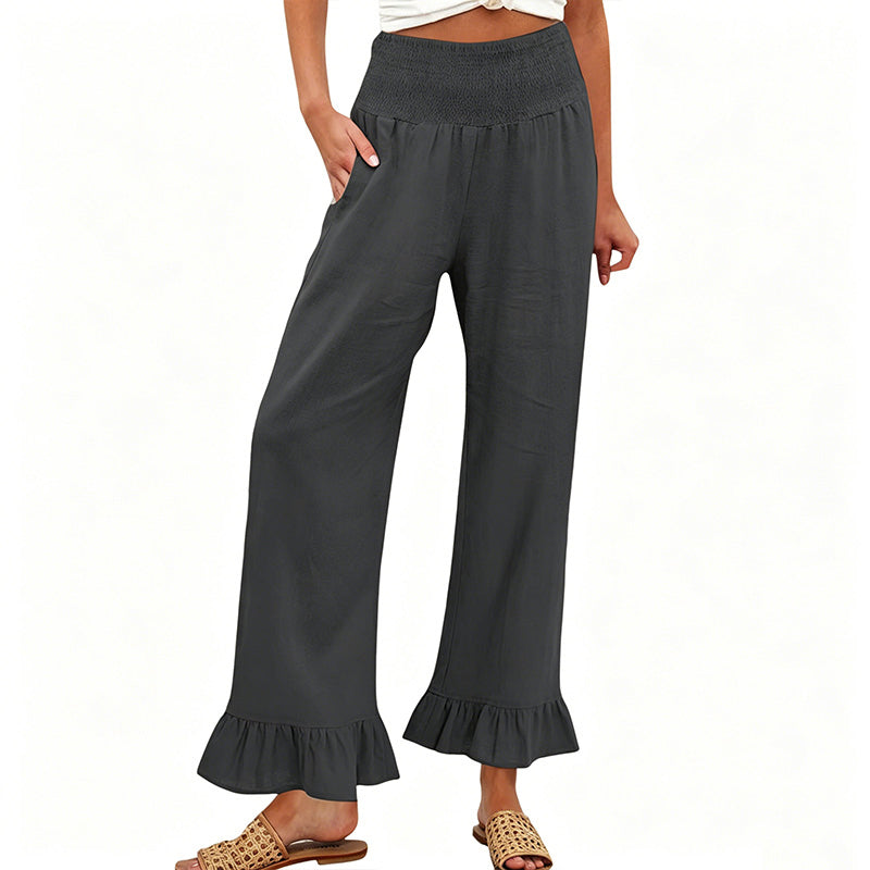 💥 HALF PRICE DEAL 🌸 Boho Style Damenhose mit Ruffle Trim 💃 weich, bequem & perfekt für entspannte Tage ✨