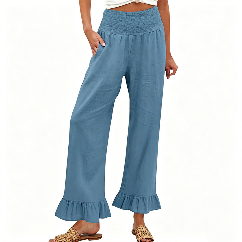 💥 HALF PRICE DEAL 🌸 Boho Style Damenhose mit Ruffle Trim 💃 weich, bequem & perfekt für entspannte Tage ✨