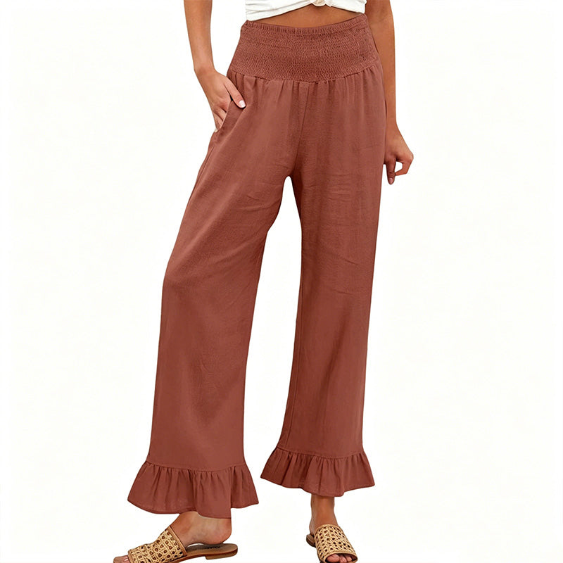 💥 HALF PRICE DEAL 🌸 Boho Style Damenhose mit Ruffle Trim 💃 weich, bequem & perfekt für entspannte Tage ✨