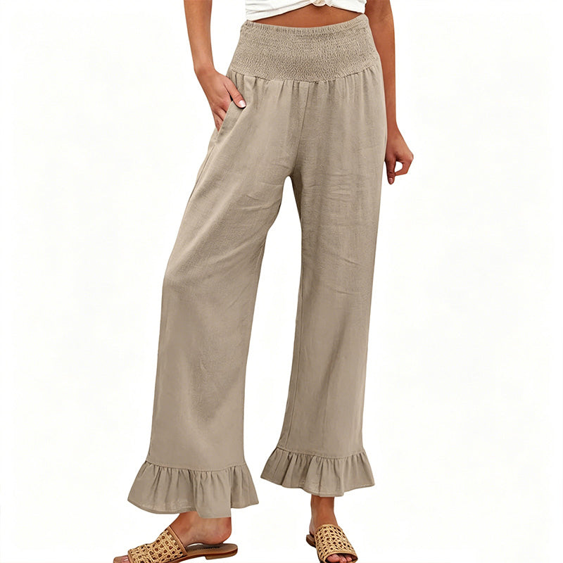 💥 HALF PRICE DEAL 🌸 Boho Style Damenhose mit Ruffle Trim 💃 weich, bequem & perfekt für entspannte Tage ✨