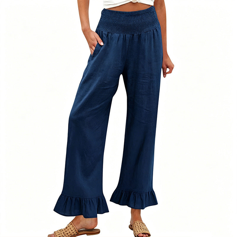 💥 HALF PRICE DEAL 🌸 Boho Style Damenhose mit Ruffle Trim 💃 weich, bequem & perfekt für entspannte Tage ✨