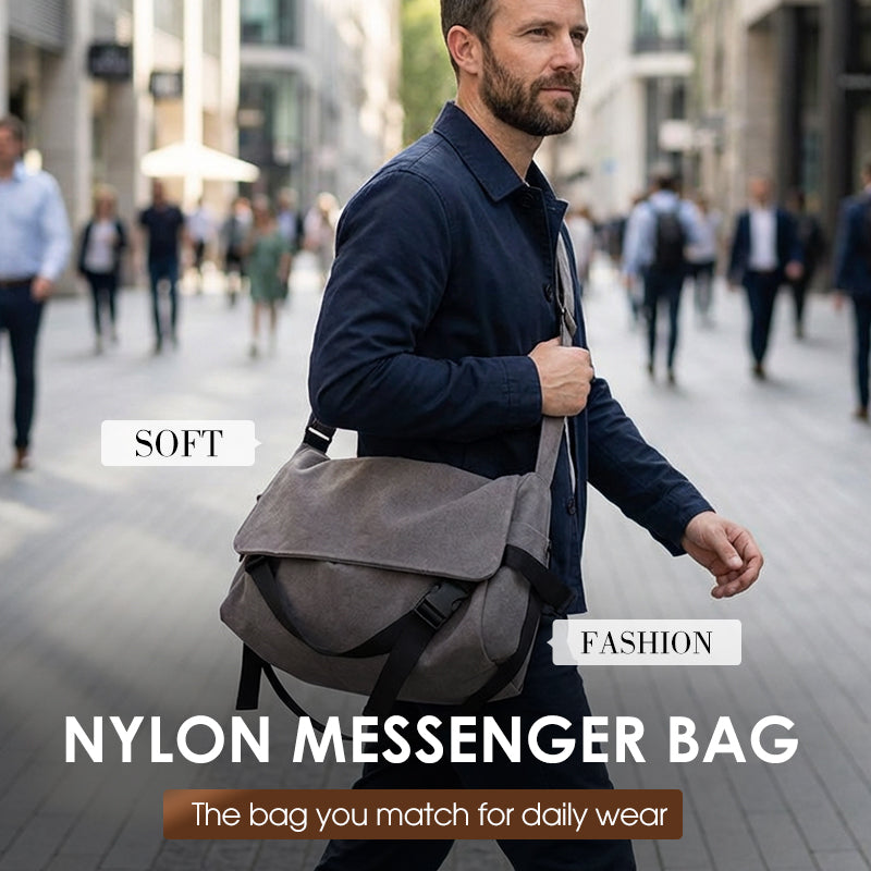 Nylon-Umhängetasche mit großem Fassungsvermögen