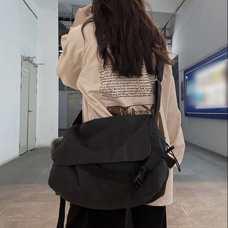 Nylon-Umhängetasche mit großem Fassungsvermögen
