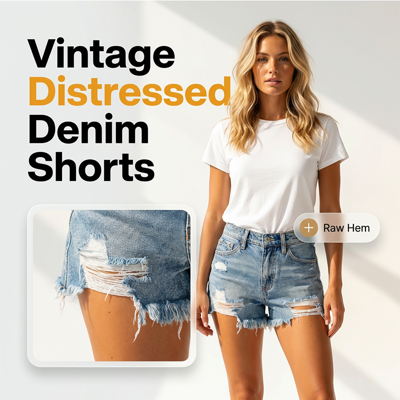 Gluschwein - 🔥🔥 2026 NEU 🥳💞 50K+ VERKAUFT! ⚡👖Vintage-Jeansshorts im Used-Look