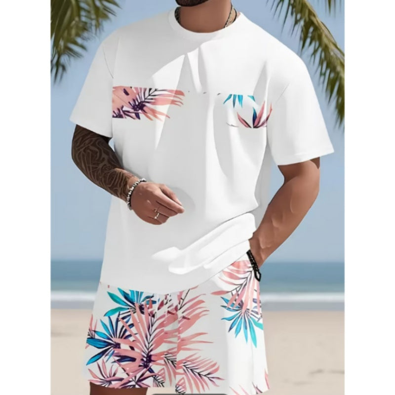 Herren Freizeit-Set – T-Shirt mit Print & Shorts – bequem, atmungsaktiv & vielseitig – ideal für Sommer & Alltag