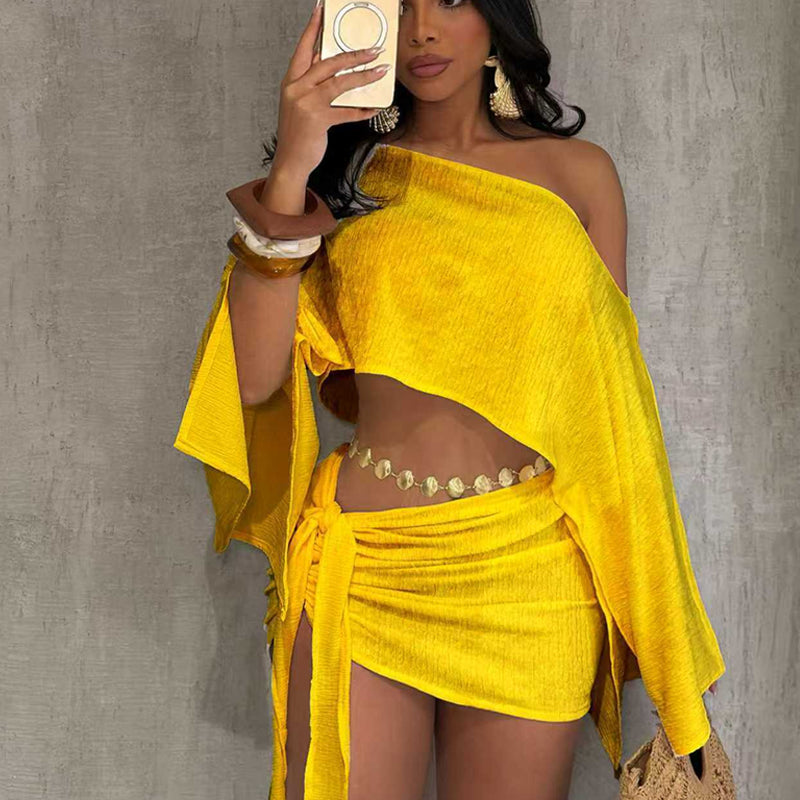 Gluschwein - Boho Beach Vacation Wrap Skirt Set