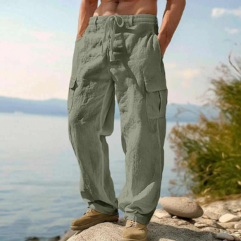 🔥Solange der Vorrat reicht 40 % Rabatt!🎉Lässiger Komfort: Cargo-Hose aus Baumwolle & Leinen 🌿✨