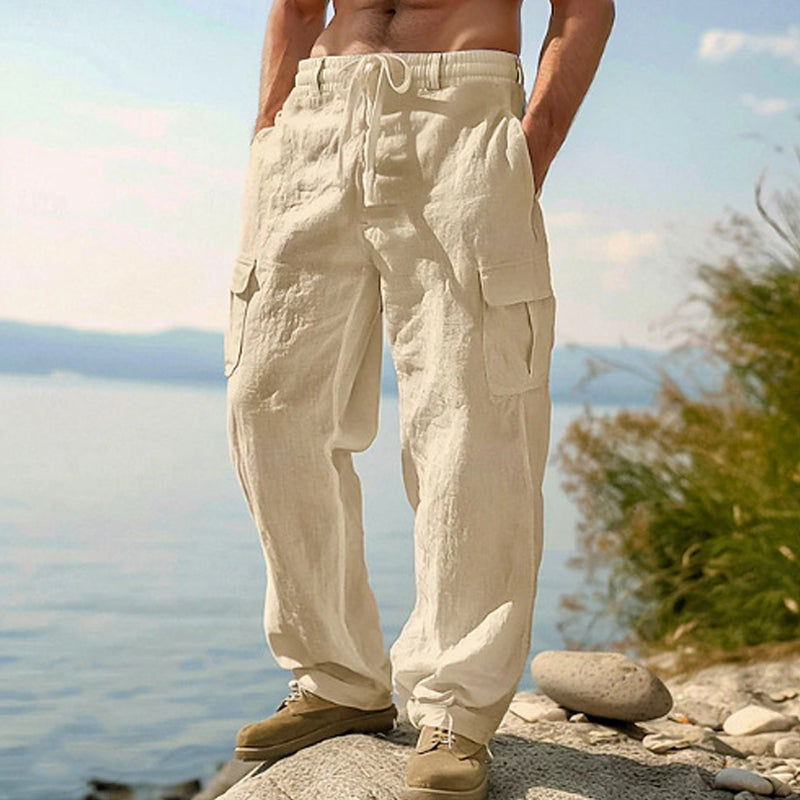 🔥Solange der Vorrat reicht 40 % Rabatt!🎉Lässiger Komfort: Cargo-Hose aus Baumwolle & Leinen 🌿✨