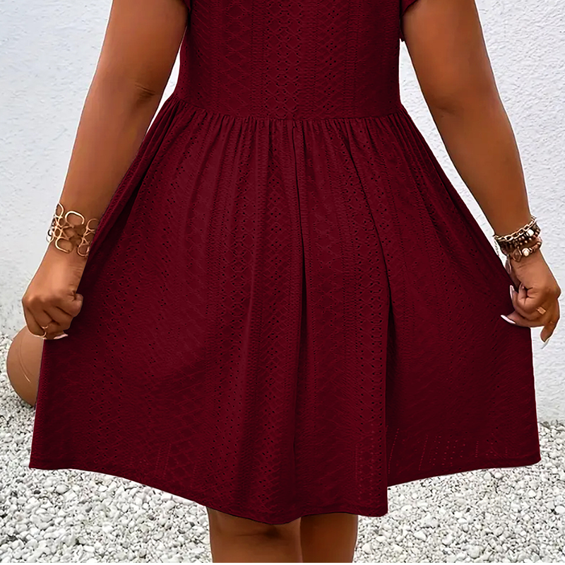 👗 50% RABATT! ⏰ Damenkleid mit V-Ausschnitt & Rüschenbesatz – inklusive kostenloser Halskette – Romantischer Look, leichter Stoff & perfekt für Frühling, Sommer oder besondere Anlässe 🌸