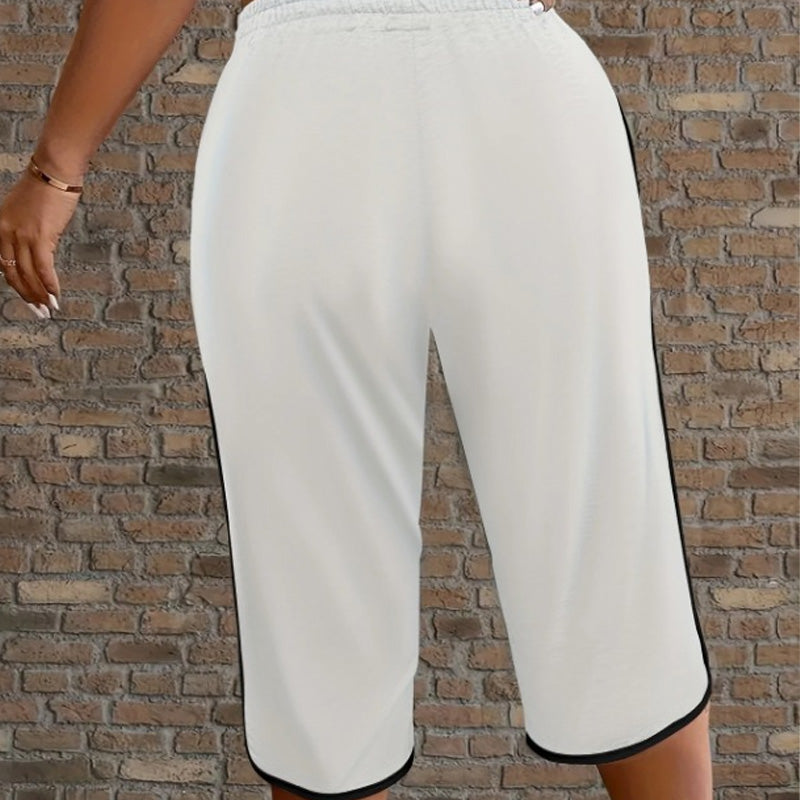 📢📢50% RABATT !! ⏰ Damen-Caprihose mit Kordelzug und Taschen
