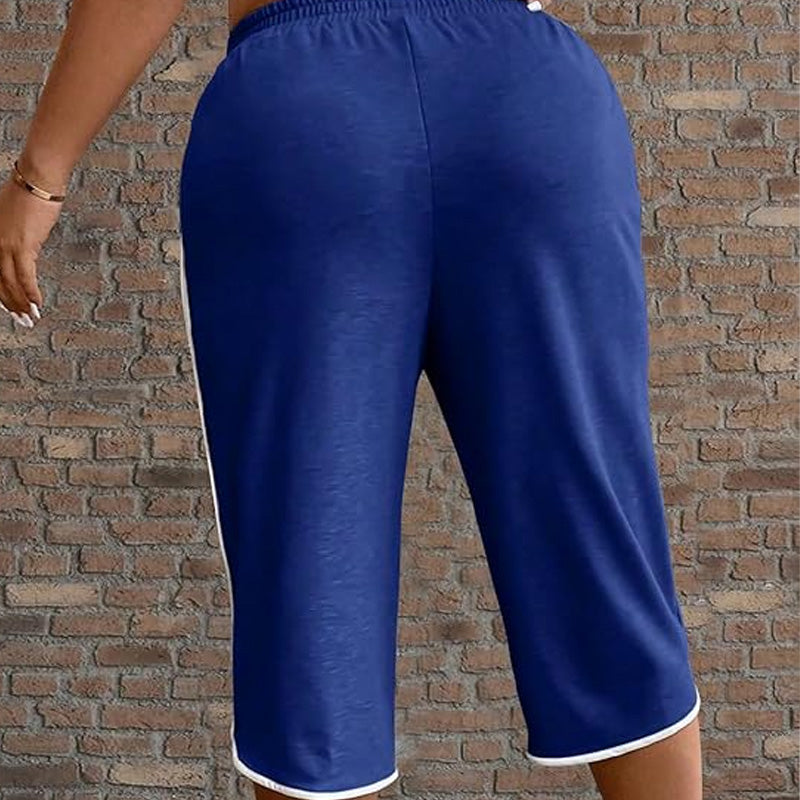 📢📢50% RABATT !! ⏰ Damen-Caprihose mit Kordelzug und Taschen