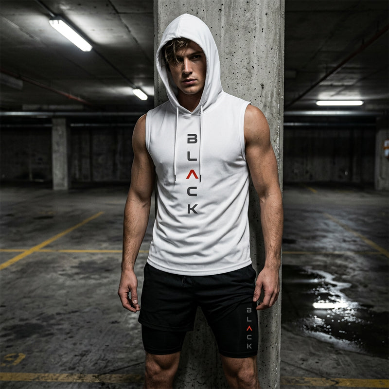 Gluschwein - ⌛ Nur noch 1 Woche – 50 % auf alles + kostenloser Versand! ⏰Herren Sport-Set – ärmelloses Hoodie & Shorts – atmungsaktiv, schnelltrocknend & bequem 🏃‍♂️💪