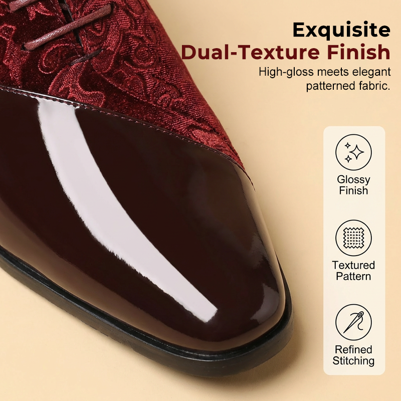 🌞Fris De Lente In Met 49% Korting!🤵Luxe Heren Contrast Dress Shoes - Hoogglans & Premium Textuur - Perfect voor Bruiloft & Gala - Ergonomisch Comfort - De Ultieme Statement-Schoen