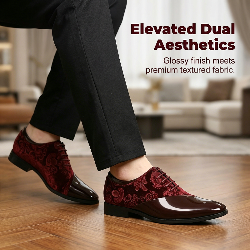 💥 HALBPREIS AKTION ⏰ Elegante Herren Dress Shoes 👞 Kontrast-Design, hochglänzend & hochwertig verarbeitet ✨ ideal für besondere Anlässe