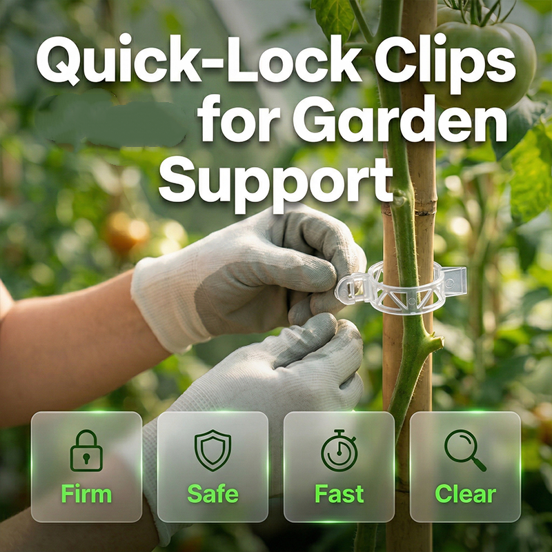 Gluschwein - 🍅100er-Set Pflanzenclips – Quick-Lock für verschiedene Pflanzen | Wetterfest, atmungsaktiv & wiederverwendbar!