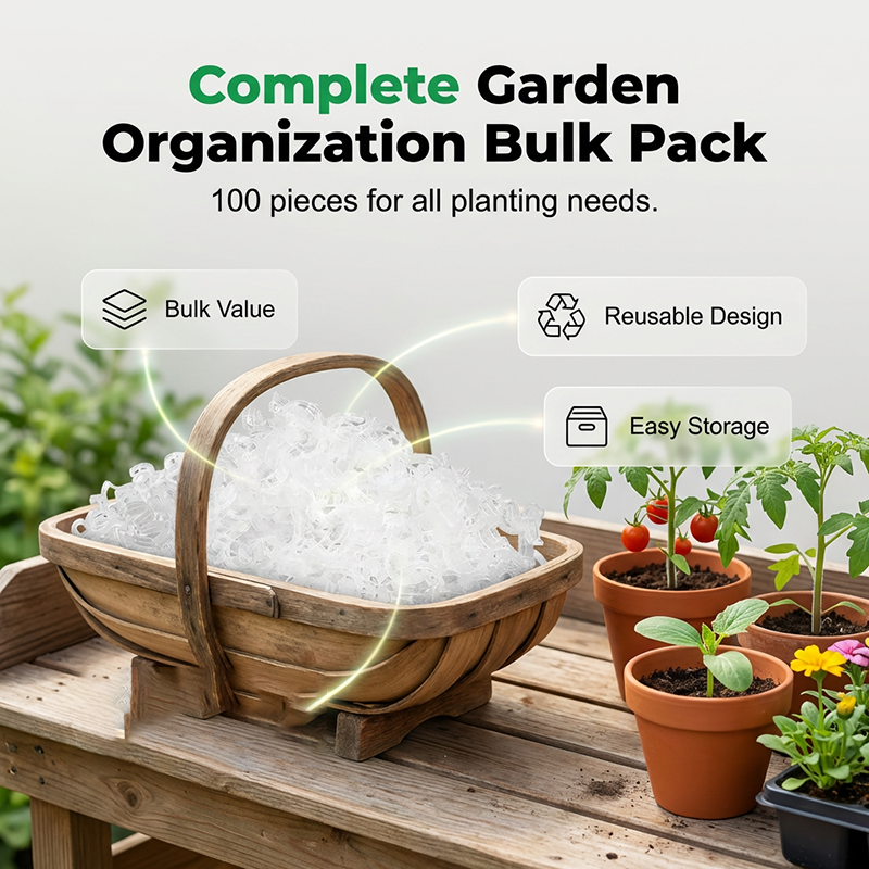 Gluschwein - 🍅100er-Set Pflanzenclips – Quick-Lock für verschiedene Pflanzen | Wetterfest, atmungsaktiv & wiederverwendbar!