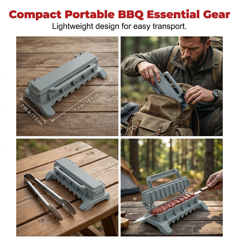 🔥 LIMITED-TIME 50% RABATT! ✨ Spießhelfer für Grill – Befüllwerkzeug, Gleichmäßige Spieße, Sauber 🏕️