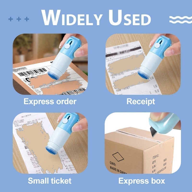 🎁Gönn dir was, beschenke andere 🔪 ✨ Thermopapier-Korrekturflüssigkeit mit Auspackmesser – 2-in-1 ✨
