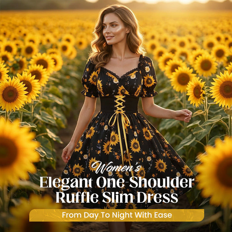 Women's Print Puff Sleeve Dress