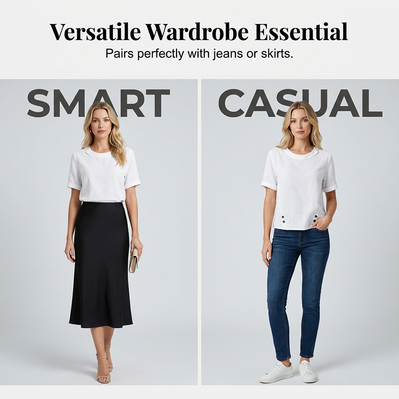 Women's Casual Asymmetrical Collar Top