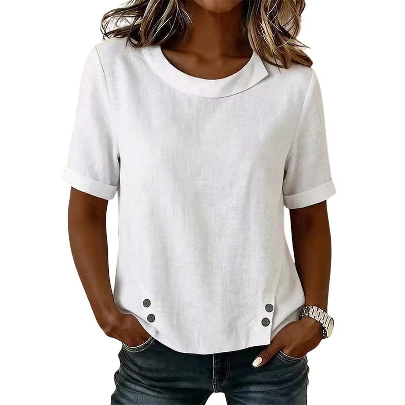 Women's Casual Asymmetrical Collar Top