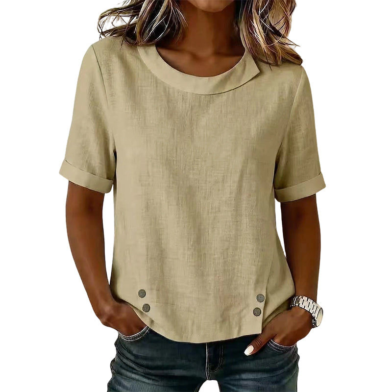 Women's Casual Asymmetrical Collar Top