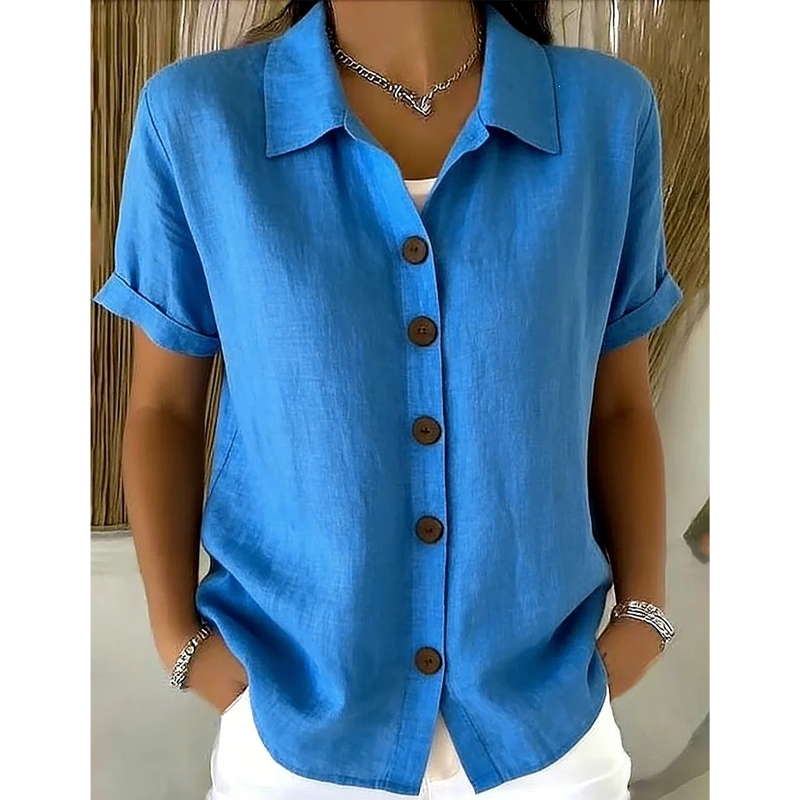 Gluschwein - Women's Summer Casual Cotton-Linen Shirt